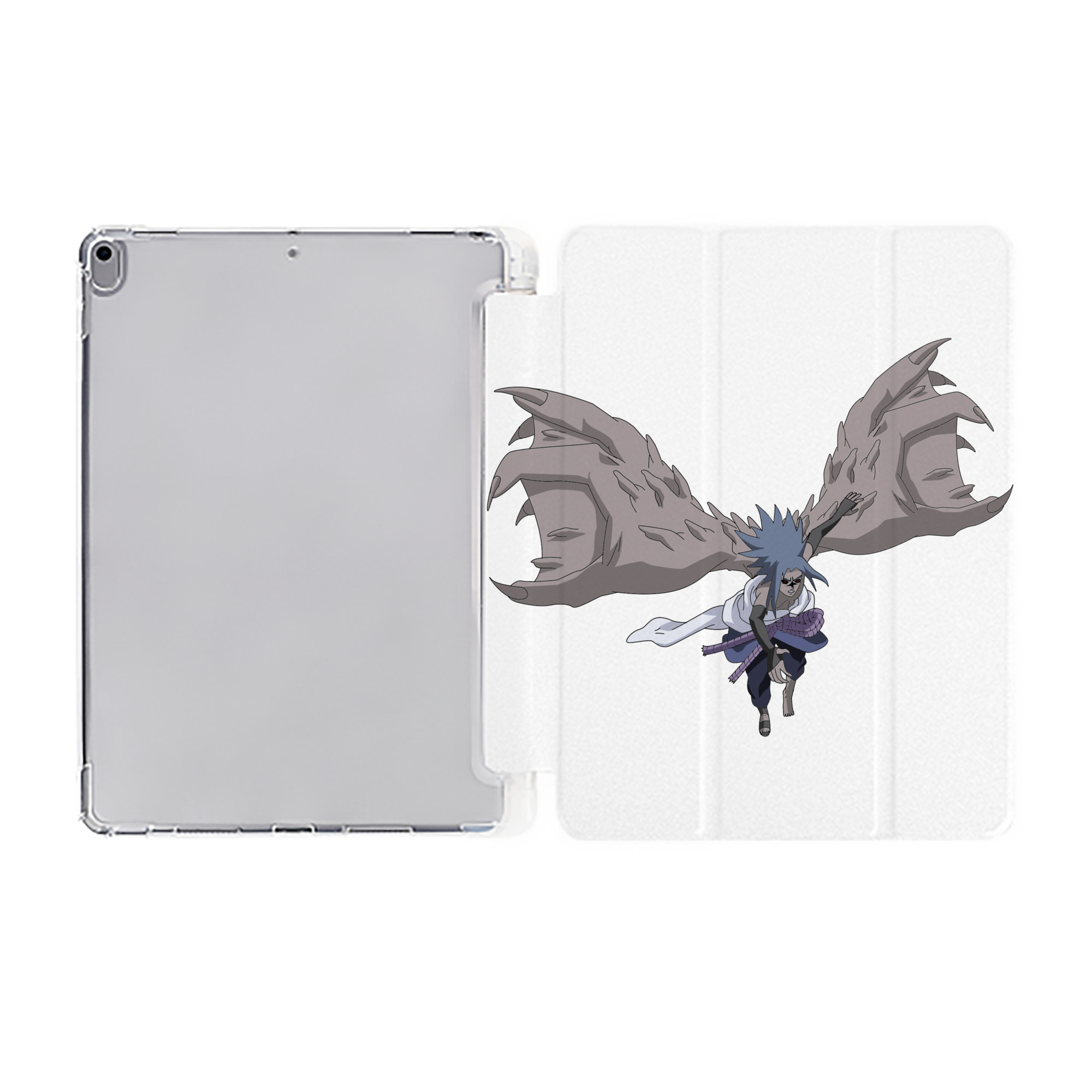 （画像用） NARUTO -ナルト- うちは サスケ Uchiha Sasuke IPad ケース ペン収納付き 三つ折りスタンド PUレザー×シリコン 対応機種9.5/10.5/10.9インチ